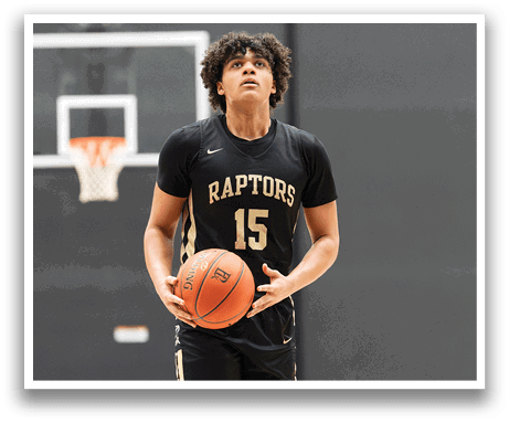 A basketball player wearing a black and gold jersey holds a basketball in his hands. AI generated content