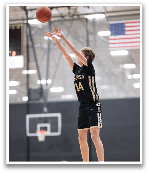 A basketball player is jumping up to catch a basketball. AI generated content