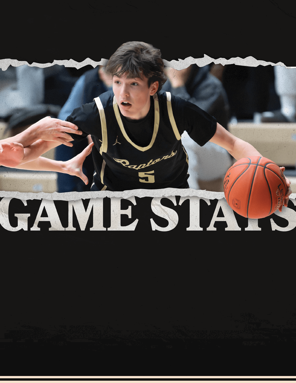 A basketball player wearing a black jersey with the number 5 on it. AI generated content