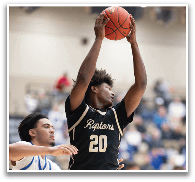 A basketball player in a black jersey with the number 20 on it is jumping up to shoot the ball. AI generated content