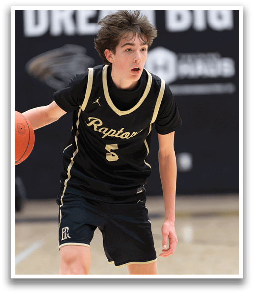 A basketball player wearing a black jersey with the number 5 on it. AI generated content