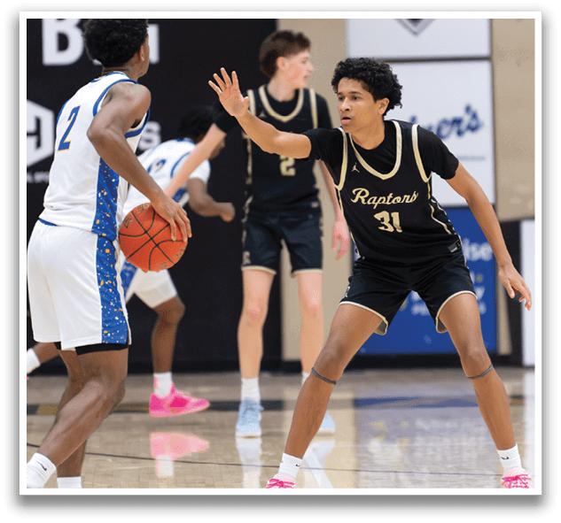 A basketball player wearing a black jersey with the number 31 on it is holding his hand up, ready to shoot the ball. AI generated content