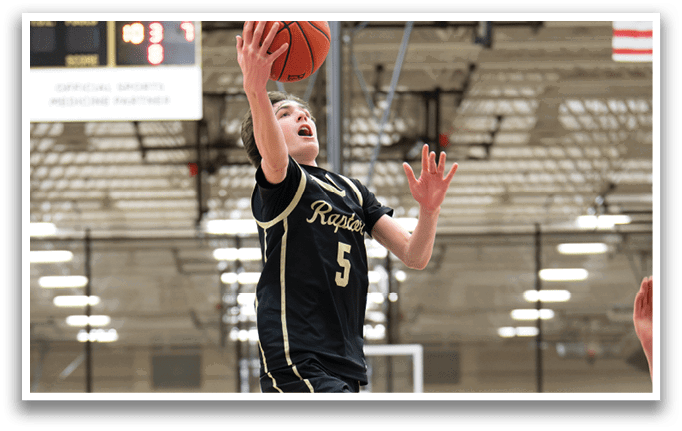 A basketball player in a black jersey leaps into the air to catch a basketball. AI generated content