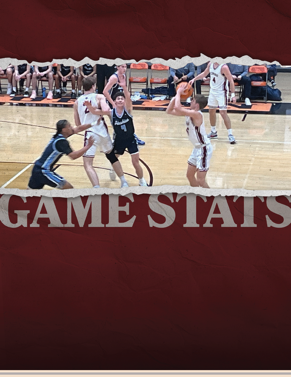 A group of men playing basketball, with one player attempting to block another player's shot. AI generated content