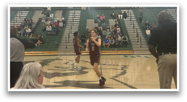 A group of people are playing basketball on a court. AI generated content