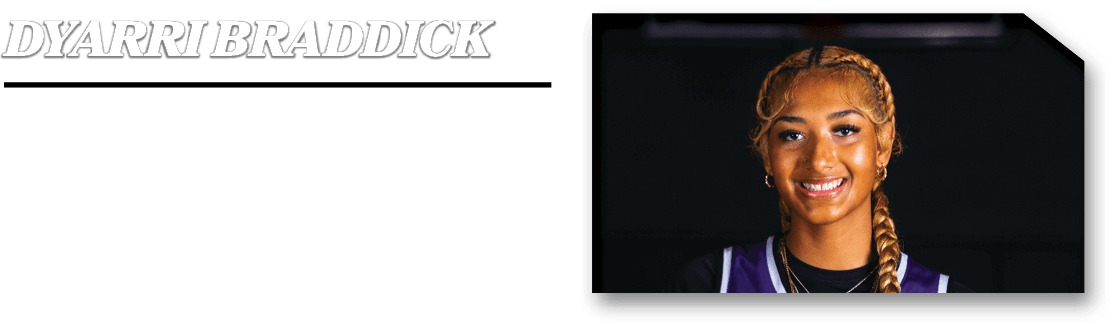 OFFENSIVE PLAYER,4/6 fg, 12 pts, 12 reb, 75% ft%,dyarri braddic
