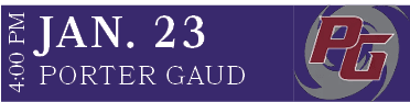 PORTER GAUD,JAN. 23,4:00 P