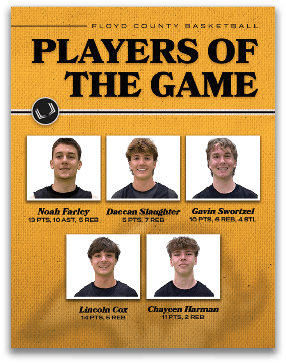 A group of five young men are pictured on a poster advertising a basketball team. AI generated content