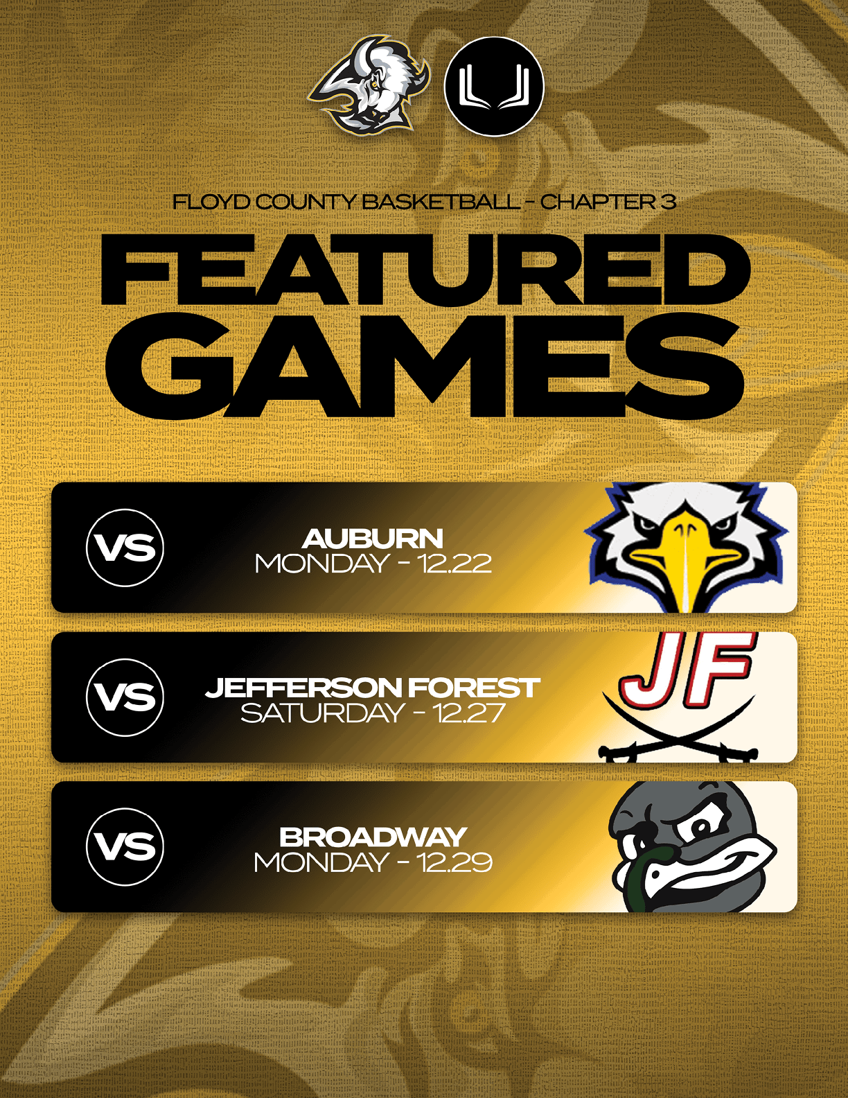A poster advertising a basketball game between the Auburn Tigers and the JF Falcons. AI generated content