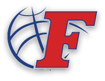 A red and blue logo with a basketball net and the letter F. AI generated content