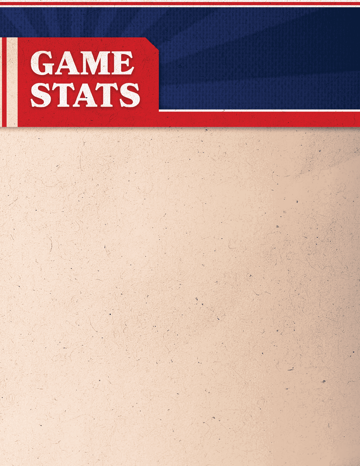 A brown paper with the words “Game Stats" written on it. AI generated content