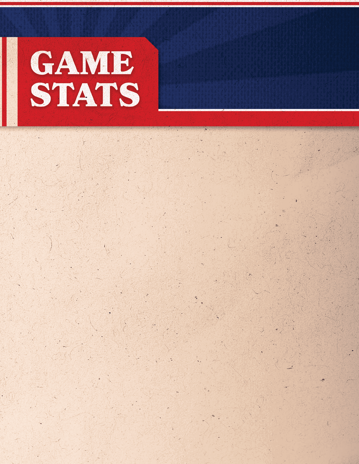 A brown paper with the words “Game Stats" written on it. AI generated content