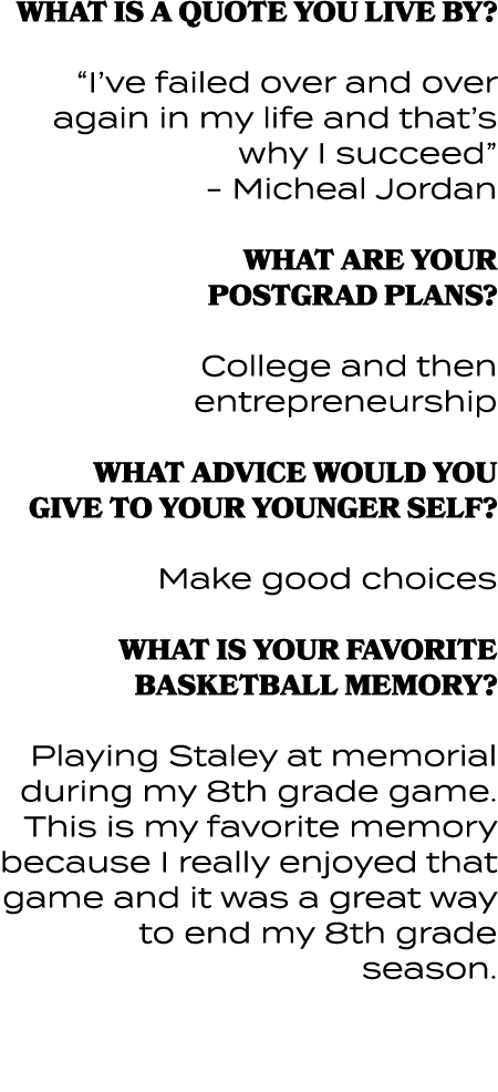 What is a quote you live by? “I’ve failed over and over again in my life and that’s why I succeed” Micheal Jordan Wha...