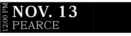 PEARCE,NOV. 13,12:00 P