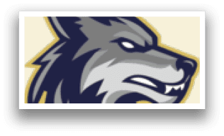 A wolf head with a snarling expression. AI generated content