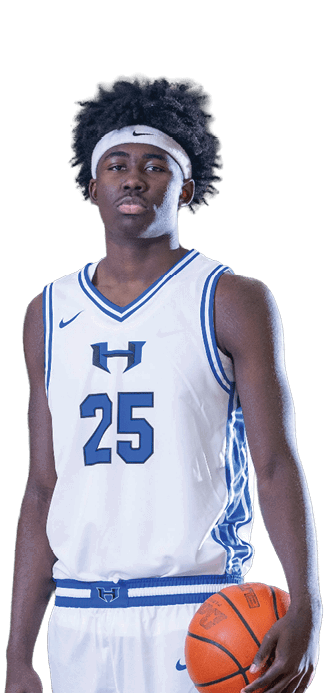 A basketball player wearing a white and blue uniform with the number 25 on the back. AI generated content