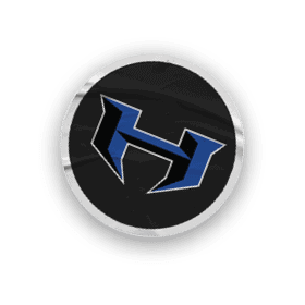 A collection of six different H logo stickers. AI generated content
