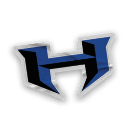 A collection of six different H logo stickers. AI generated content