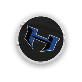 A collection of six different H logo stickers. AI generated content