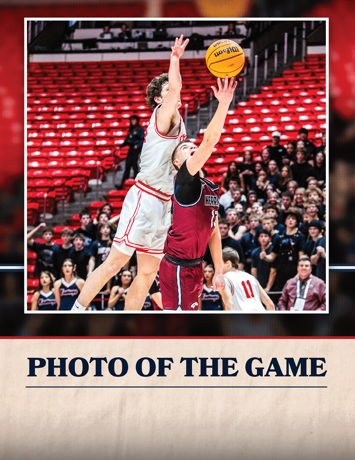 Two basketball players are fighting for the ball. AI generated content