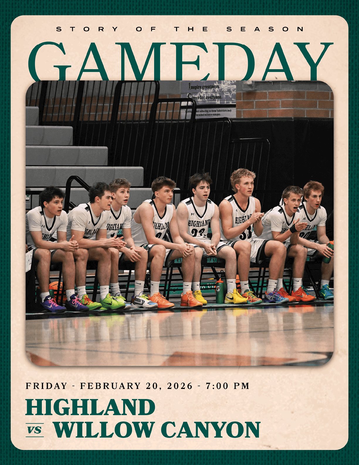 A group of boys sit on a bench in a gym, waiting for a game to start. AI generated content