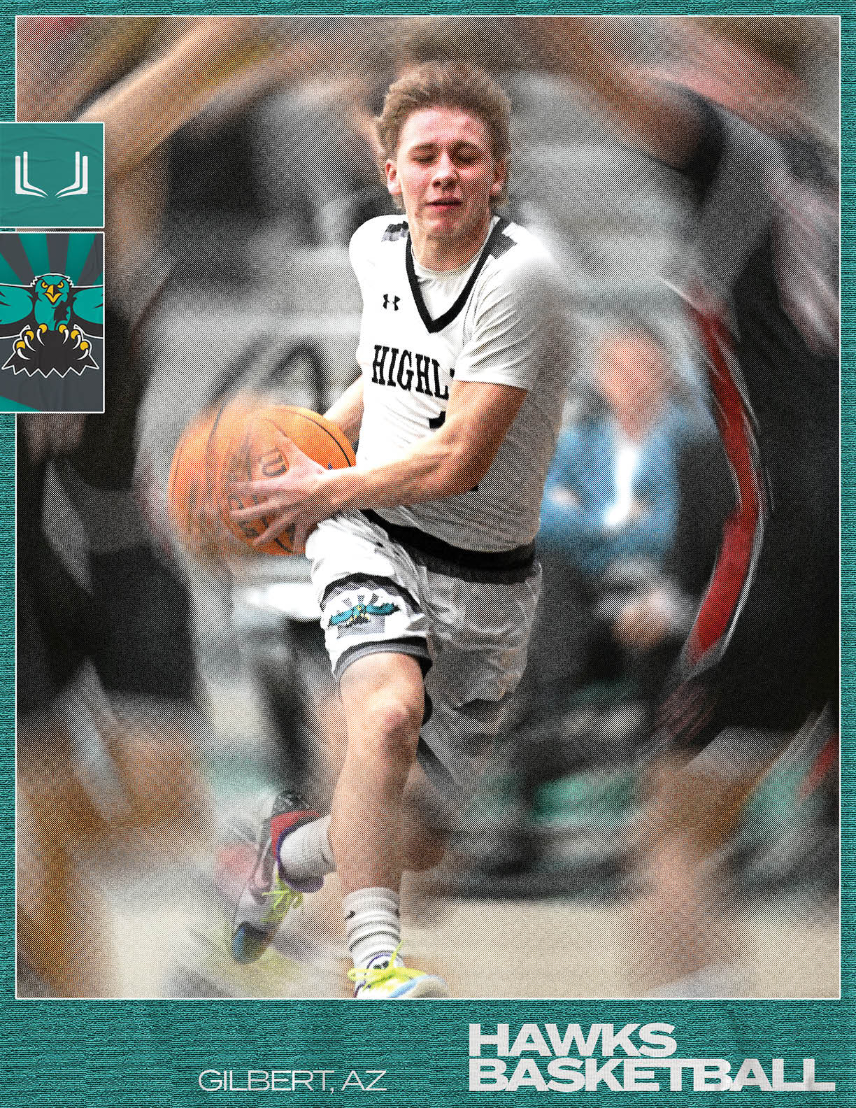 A basketball player in a white uniform is holding a basketball. AI generated content