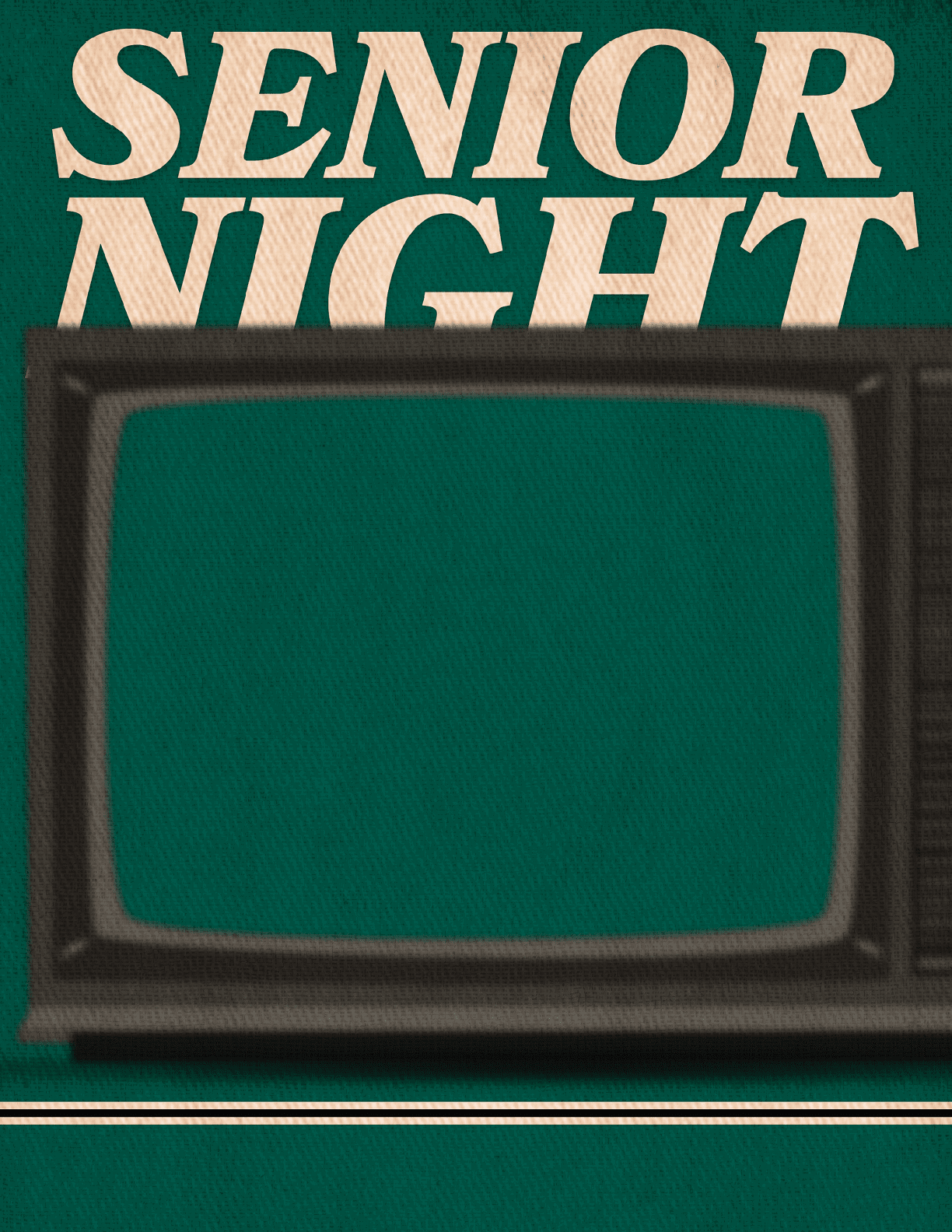 A green screen with a black frame and a television set on it. AI generated content