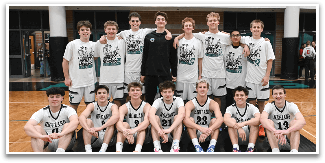 A group of young men in uniform pose for a picture on a basketball court. AI generated content