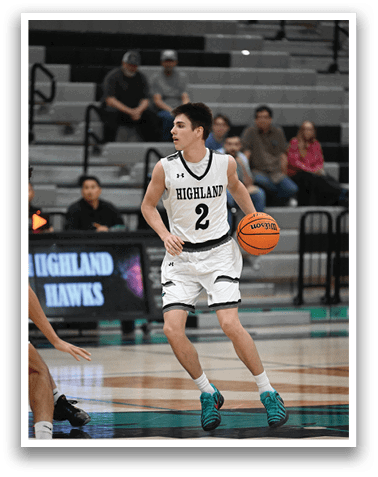 A basketball player wearing a white and black uniform with the number 2 on the back is holding a basketball. AI generated content