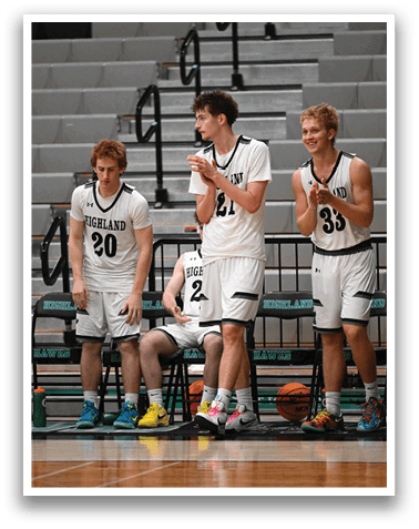 Three men are sitting on a bench, one of them is clapping. AI generated content