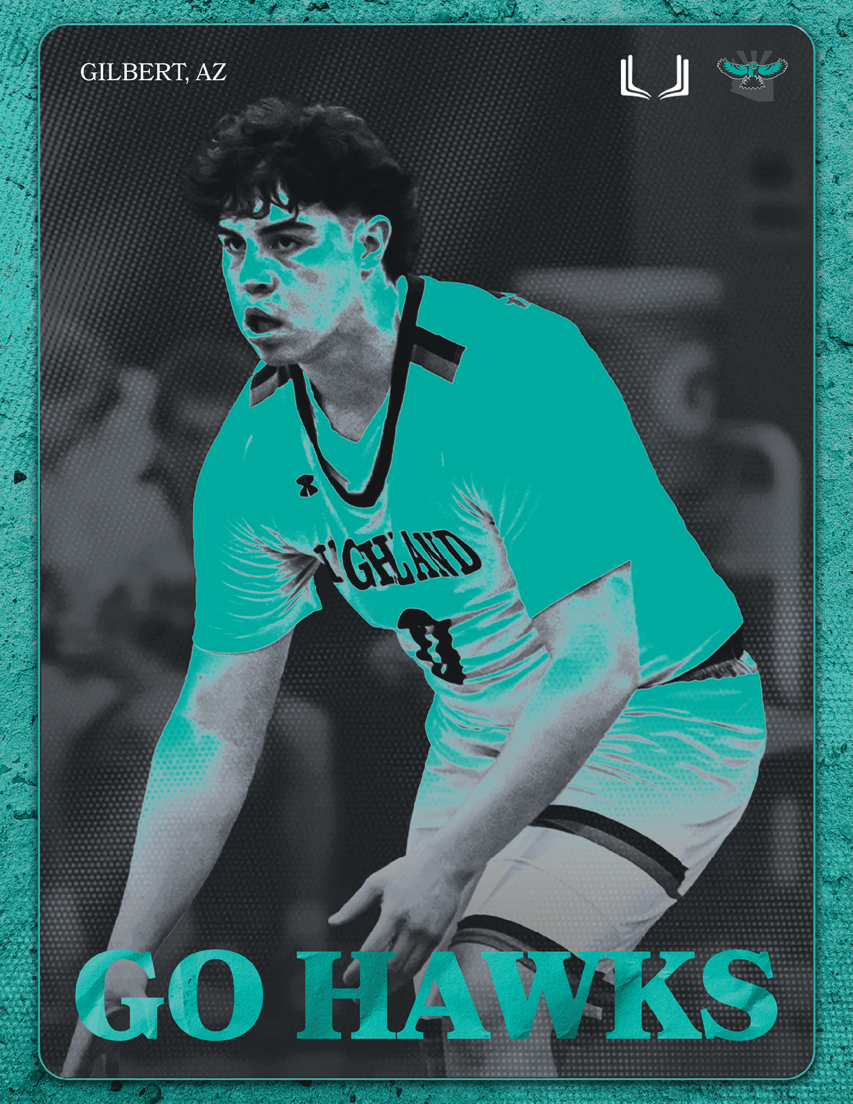 A basketball player in a white uniform with the word Hawks on the front. AI generated content