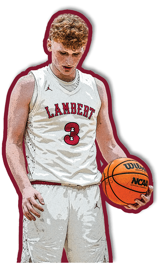 A man wearing a white shirt and red shorts holds a basketball. AI generated content