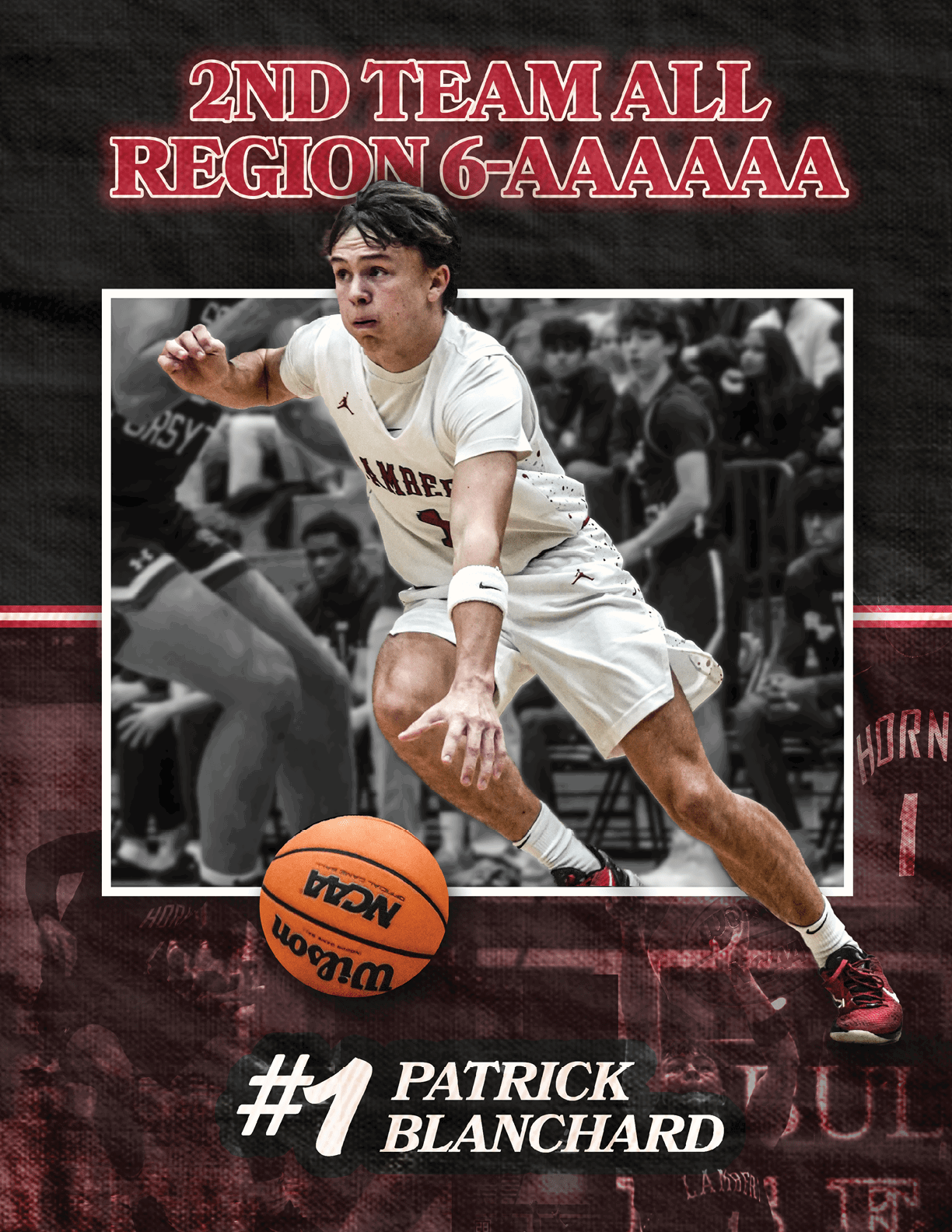 A basketball player in a white uniform is running with a basketball. AI generated content