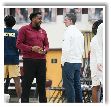Two men wearing sports uniforms are talking to each other. AI generated content