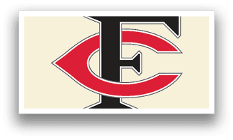 A logo for a college sports team is shown. AI generated content