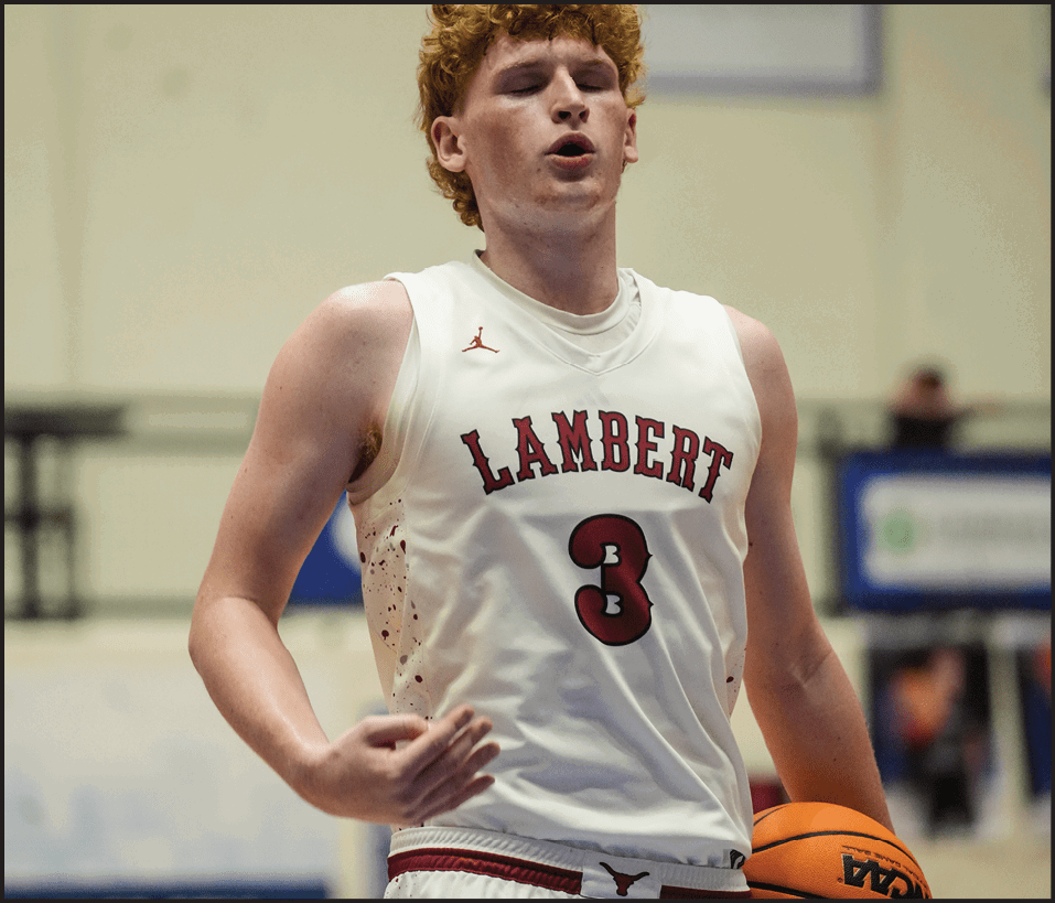 A man wearing a white shirt and red shorts holds a basketball. AI generated content