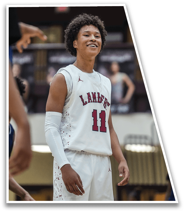 A basketball player wearing a white jersey with the number 11 on it stands on the court. AI generated content