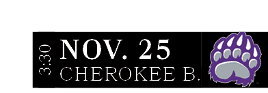 CHEROKEE B.,NOV. 25,3:30