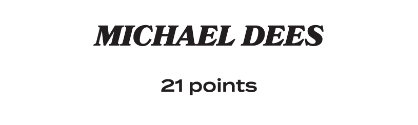  MICHAEL DEES 21 points