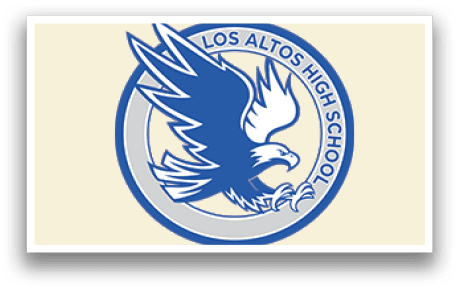 A blue and white logo for Los Altos High School. AI generated content