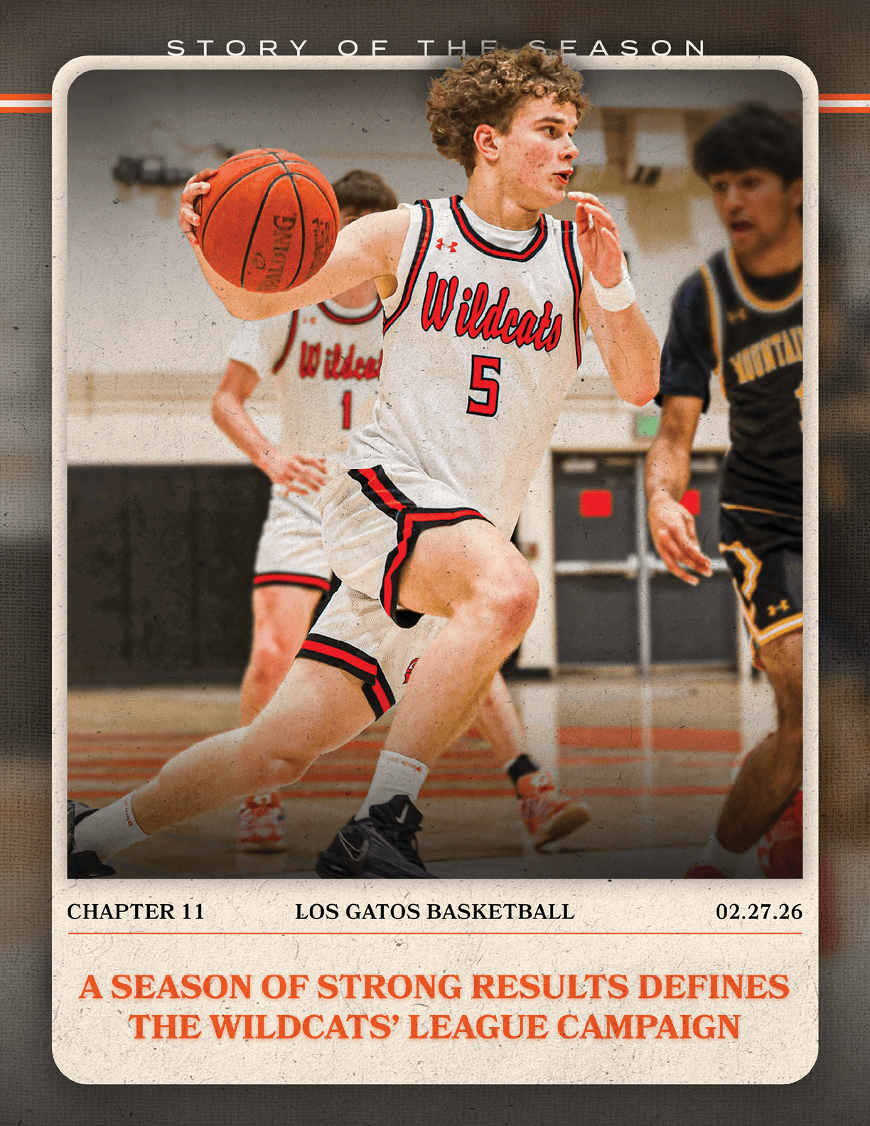 A man wearing a white jersey with the number 5 on it is holding a basketball. AI generated content