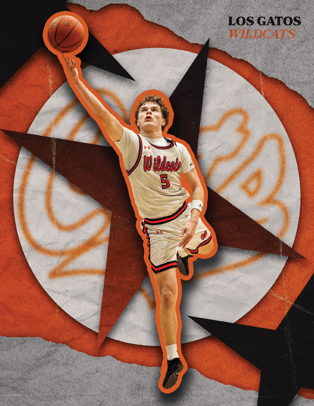 A man wearing a basketball uniform is jumping up to catch a basketball. AI generated content