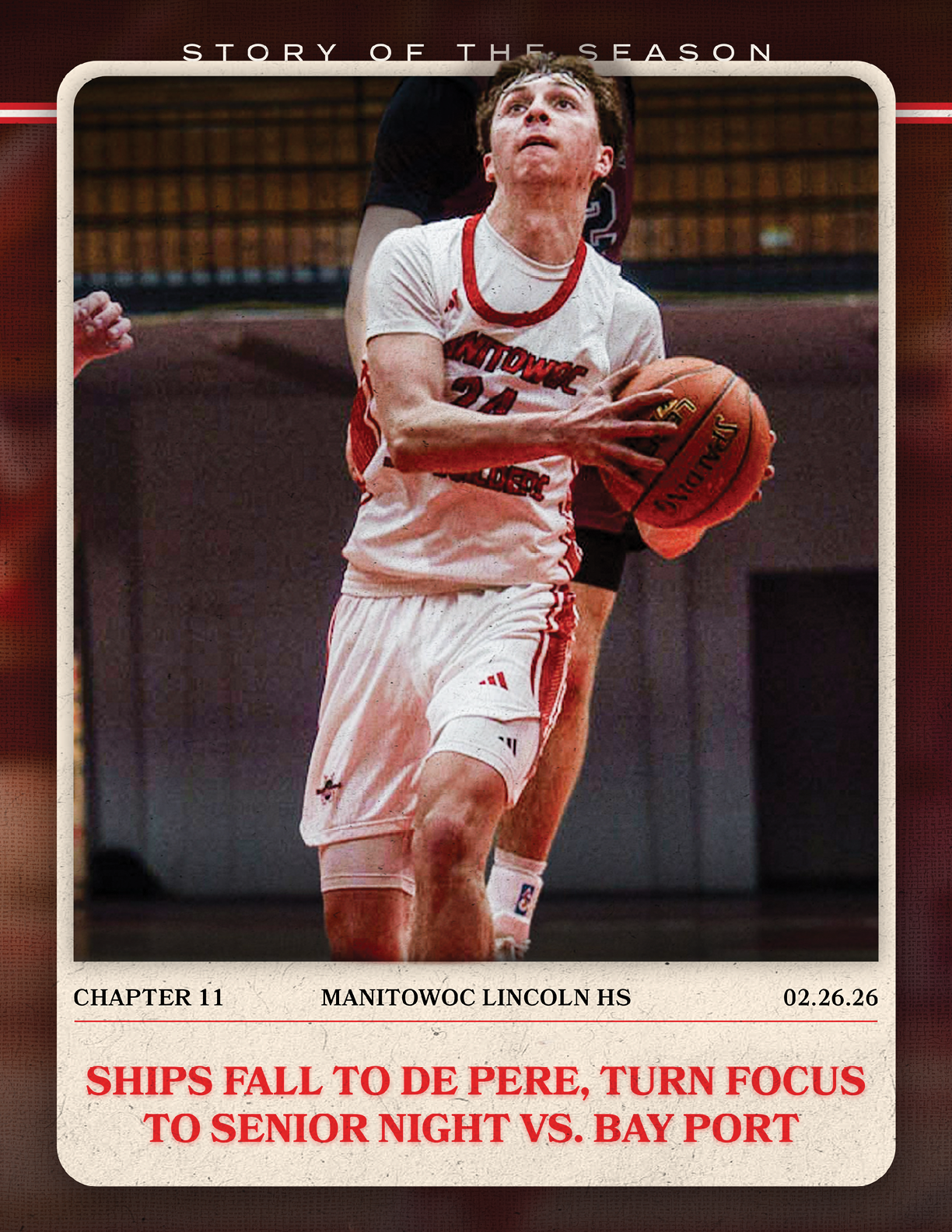 A basketball player with a red and white jersey is holding a basketball. AI generated content