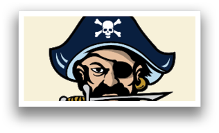 A pirate logo with a skull and crossbones. AI generated content