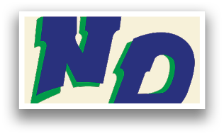 A blue and green letter N on a black background. AI generated content