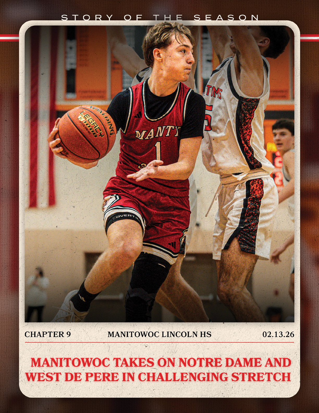 A basketball player wearing a red jersey with the number 1 on it. AI generated content