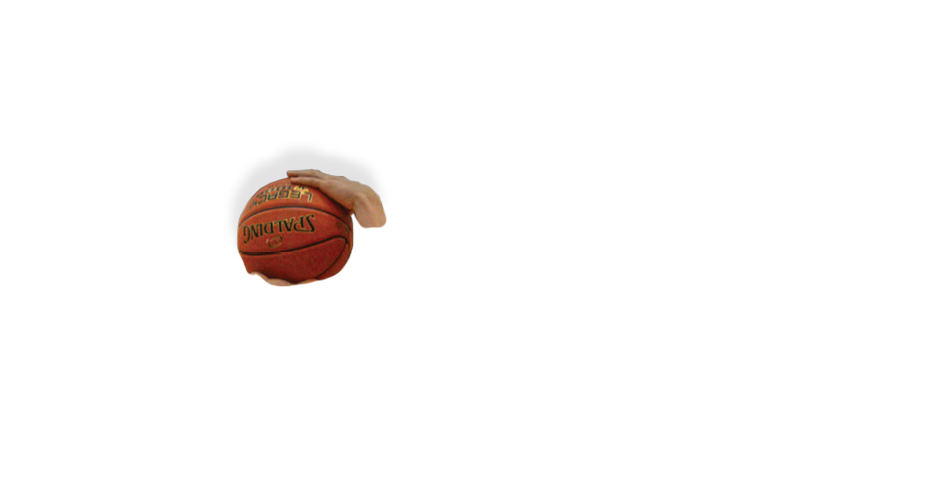 A small basketball is in the center of a white background. AI generated content