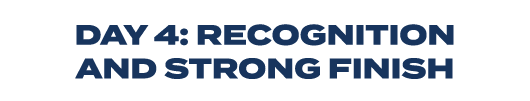 Day 4: Recognition and Strong Finish