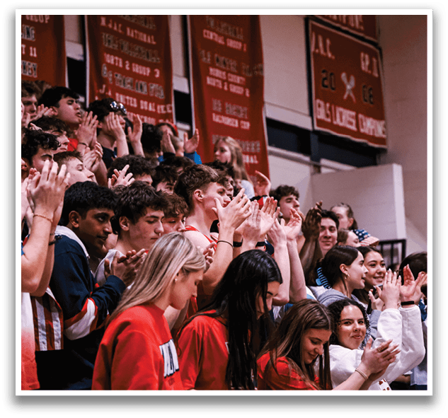 A group of people are clapping in a stadium. AI generated content