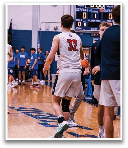 A basketball player with the number 32 on his jersey is walking on the court. AI generated content